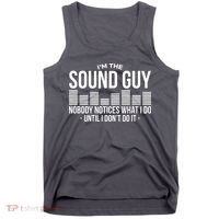 Funny Audio Engineer Sound Technician Guy Gift Tank Top thumb 0