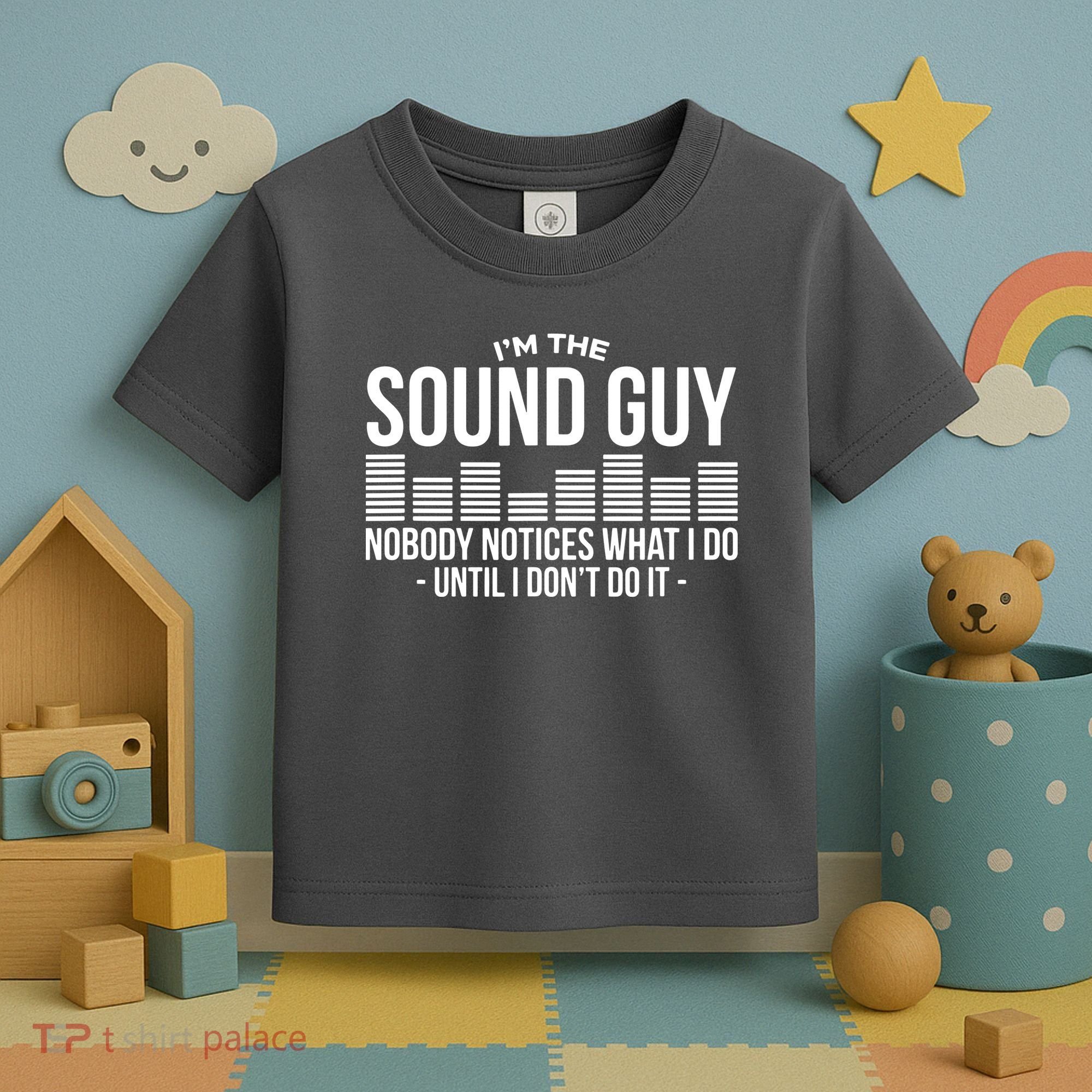 Funny Audio Engineer Sound Technician Guy Gift Toddler T-Shirt