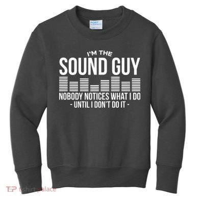 Funny Audio Engineer Sound Technician Guy Gift Kids Sweatshirt