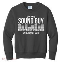 Funny Audio Engineer Sound Technician Guy Gift Kids Sweatshirt thumb 0
