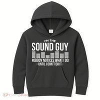 Funny Audio Engineer Sound Technician Guy Gift Kids Hoodie thumb 0