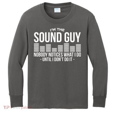 Funny Audio Engineer Sound Technician Guy Gift Kids Long Sleeve Shirt