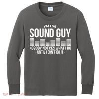 Funny Audio Engineer Sound Technician Guy Gift Kids Long Sleeve Shirt thumb 0