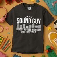 Funny Audio Engineer Sound Technician Guy Gift Kids T-Shirt thumb 3