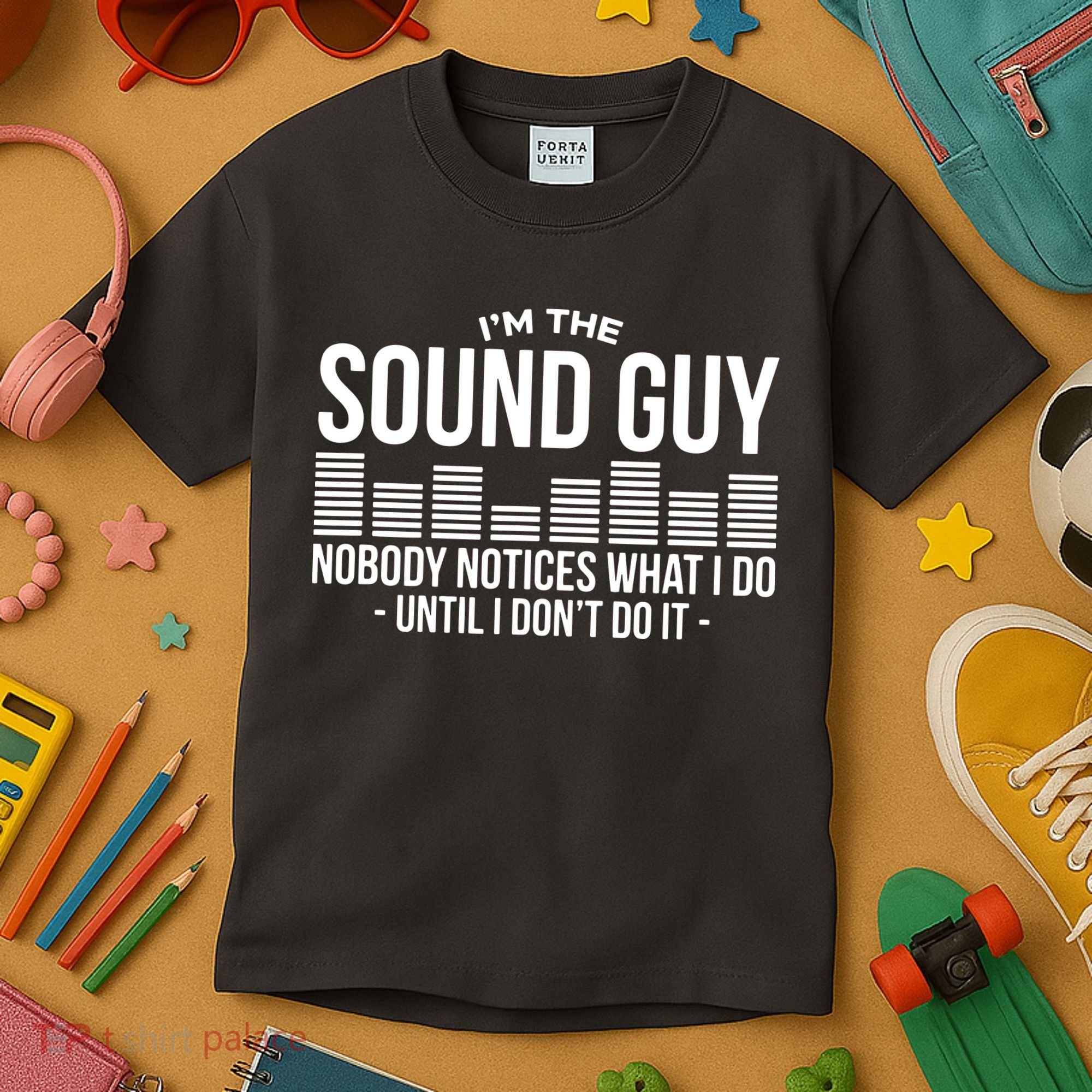 Funny Audio Engineer Sound Technician Guy Gift Kids T-Shirt
