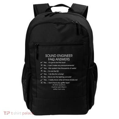 Funny Audio Engineer Definition Sound Technician Guy Gift Backpack