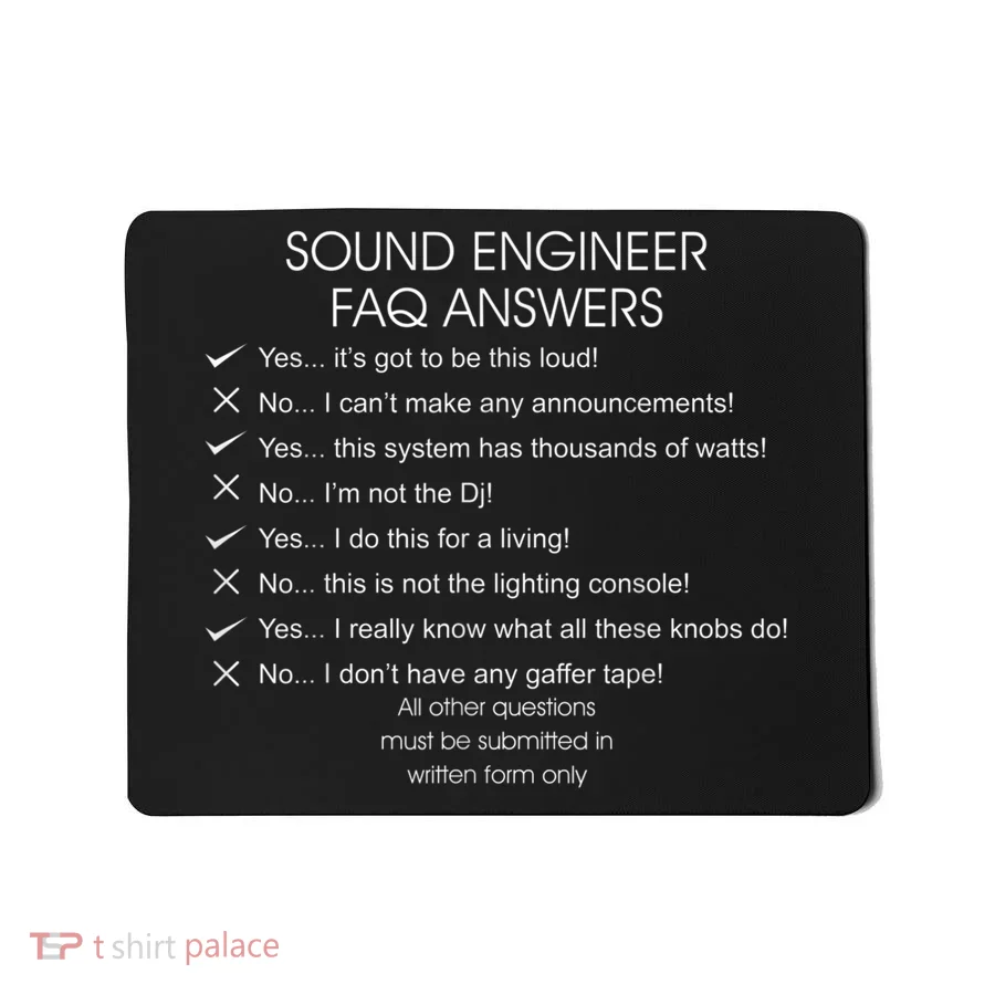 Funny Audio Engineer Definition Sound Technician Guy Gift Mousepad