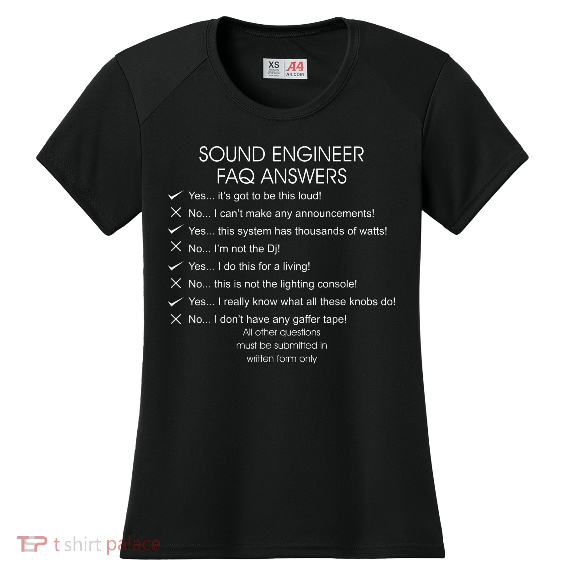 Funny Audio Engineer Definition Sound Technician Guy Gift Women's Cooling Performance Crew T-Shirt