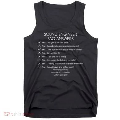Funny Audio Engineer Definition Sound Technician Guy Gift Tank Top