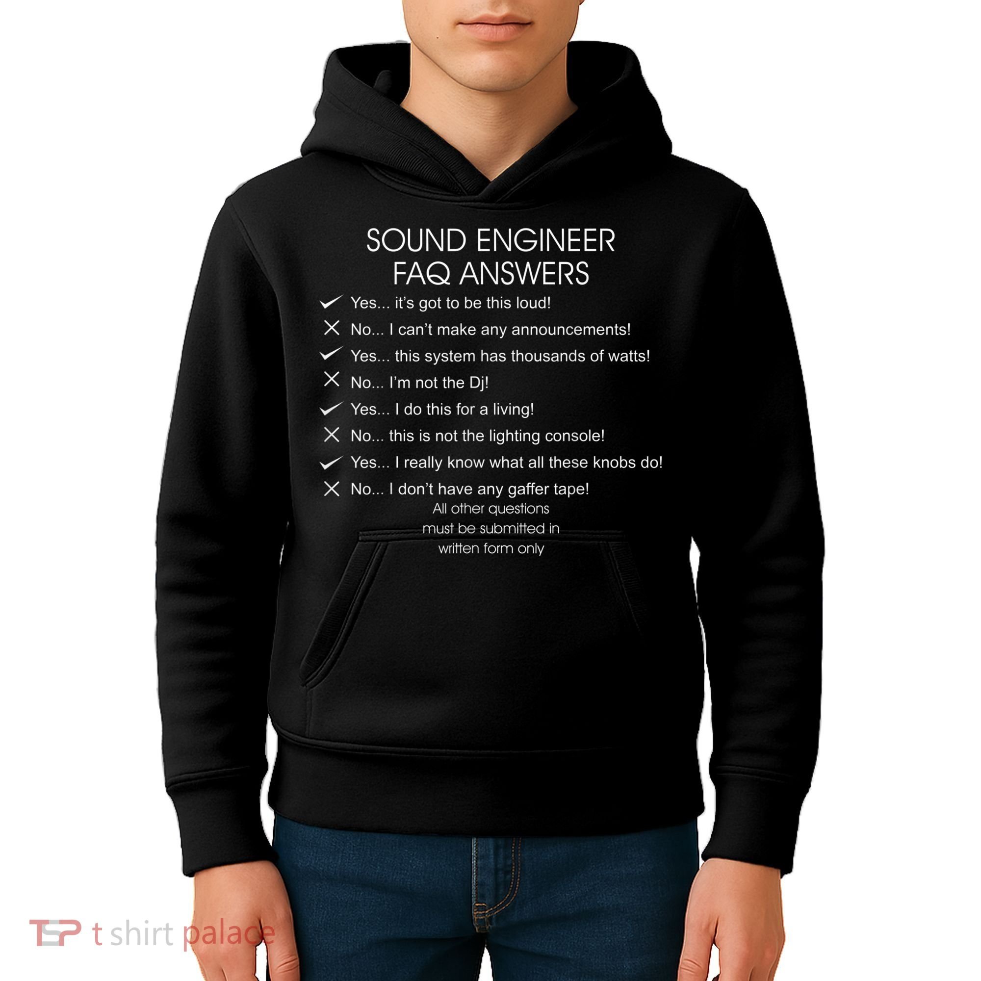 Funny Audio Engineer Definition Sound Technician Guy Gift Kids Hoodie