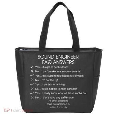 Funny Audio Engineer Definition Sound Technician Guy Gift Tote Bag