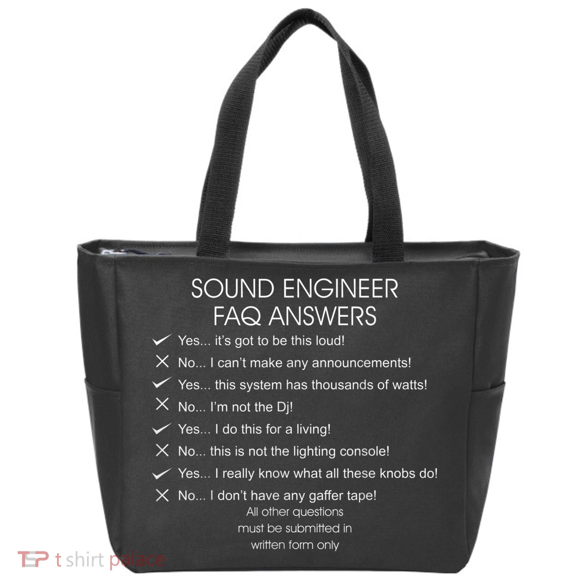Funny Audio Engineer Definition Sound Technician Guy Gift Tote Bag