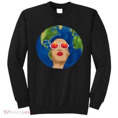 Female Afro Earth Day Sweatshirt