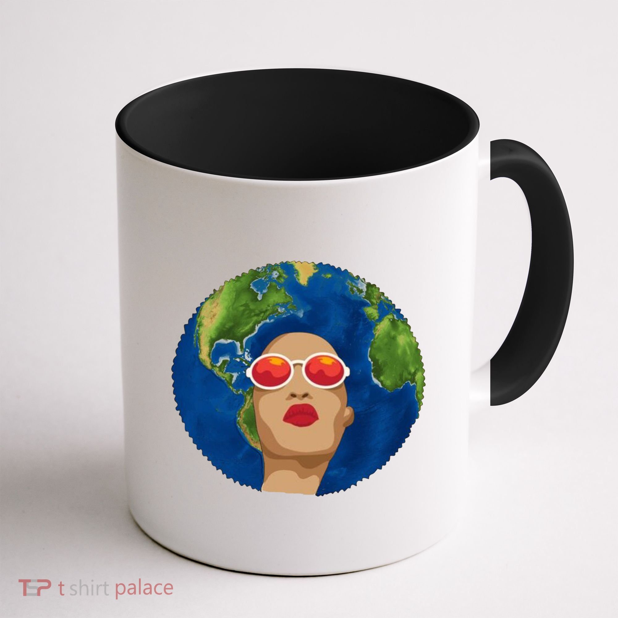 Female Afro Earth Day Coffee Mug