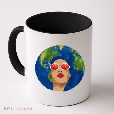 Female Afro Earth Day Coffee Mug