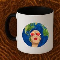 Female Afro Earth Day Coffee Mug thumb 2