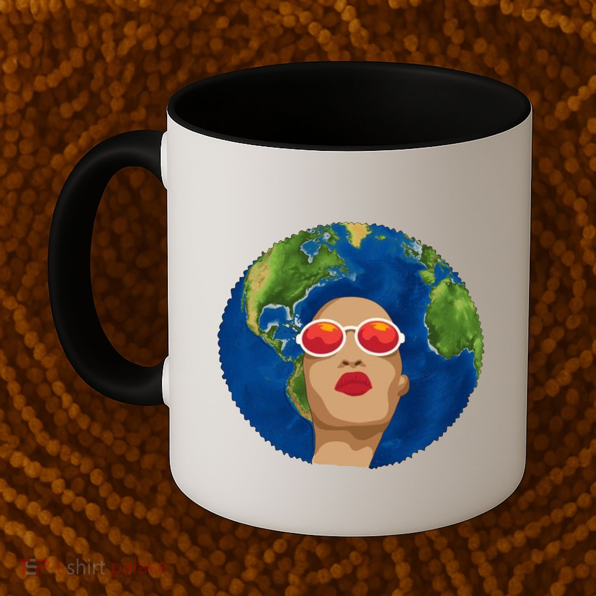Female Afro Earth Day Coffee Mug
