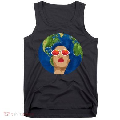Female Afro Earth Day Tank Top
