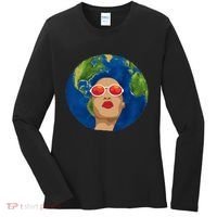 Female Afro Earth Day Women's Long Sleeve Shirt thumb 0