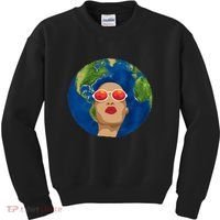 Female Afro Earth Day Kids Sweatshirt thumb 0