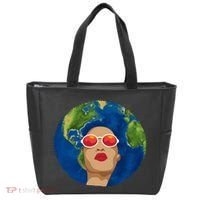 Female Afro Earth Day Tote Bag thumb 0