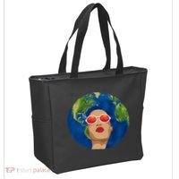 Female Afro Earth Day Tote Bag thumb 2