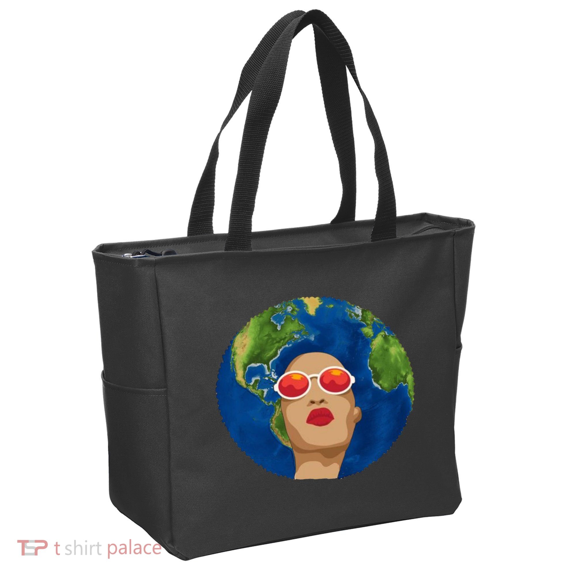 Female Afro Earth Day Tote Bag
