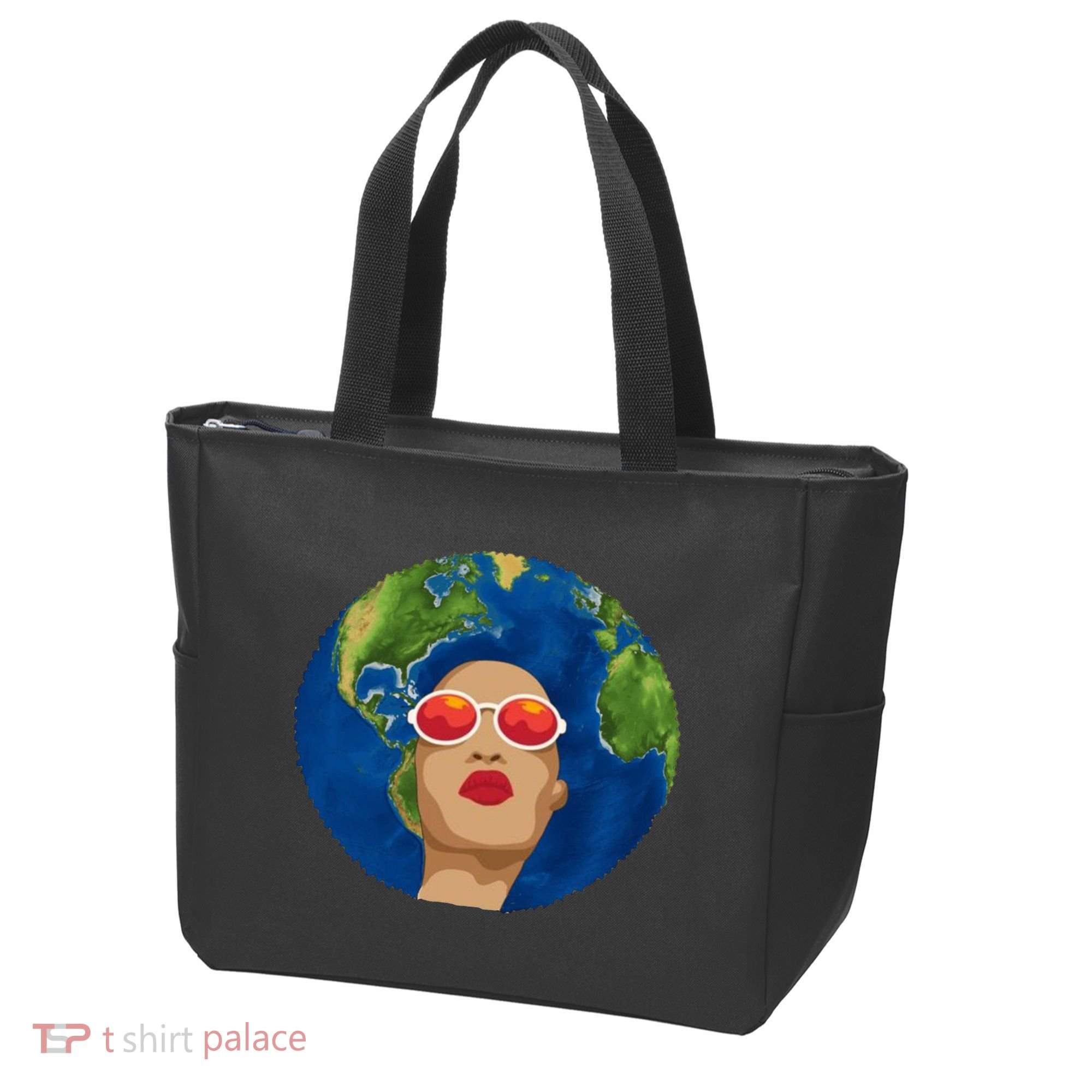 Female Afro Earth Day Tote Bag