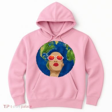 Female Afro Earth Day Hoodie