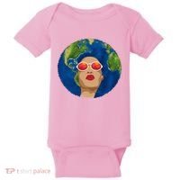 Female Afro Earth Day Baby Bodysuit thumb 0