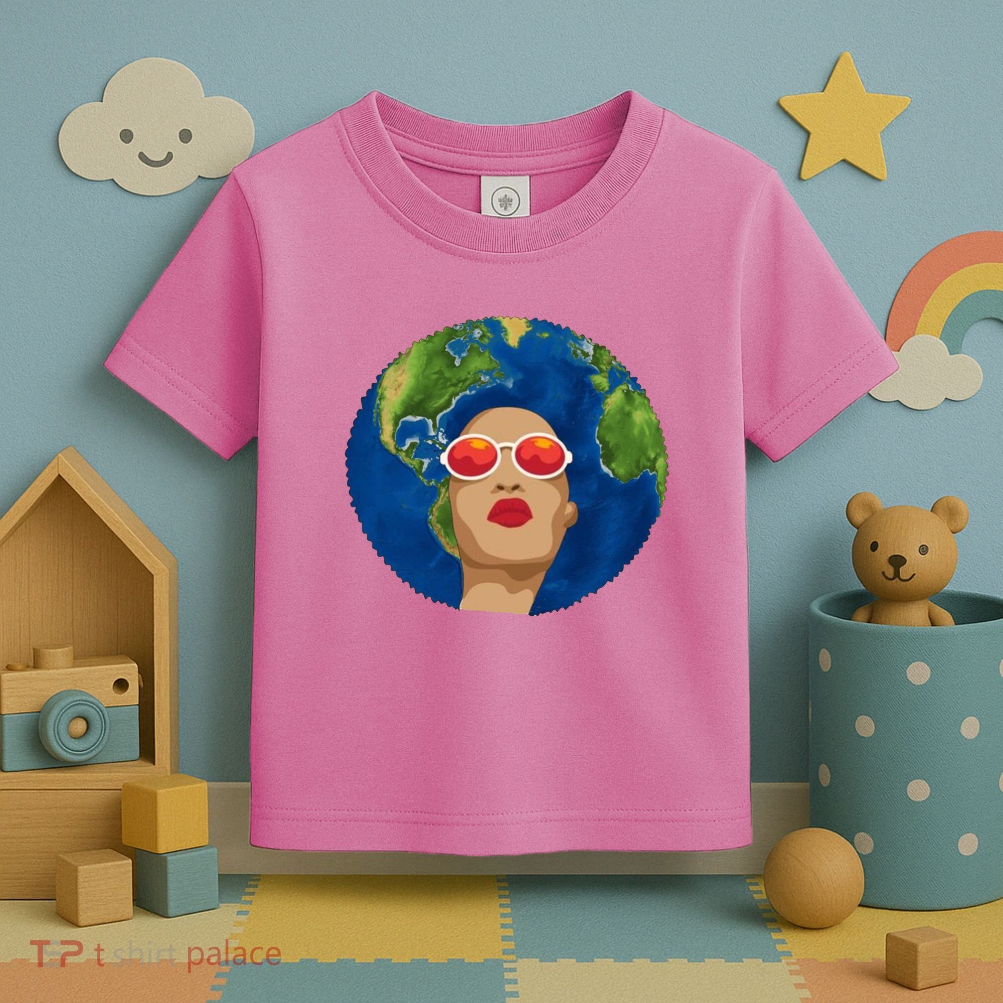 Female Afro Earth Day Toddler T-Shirt