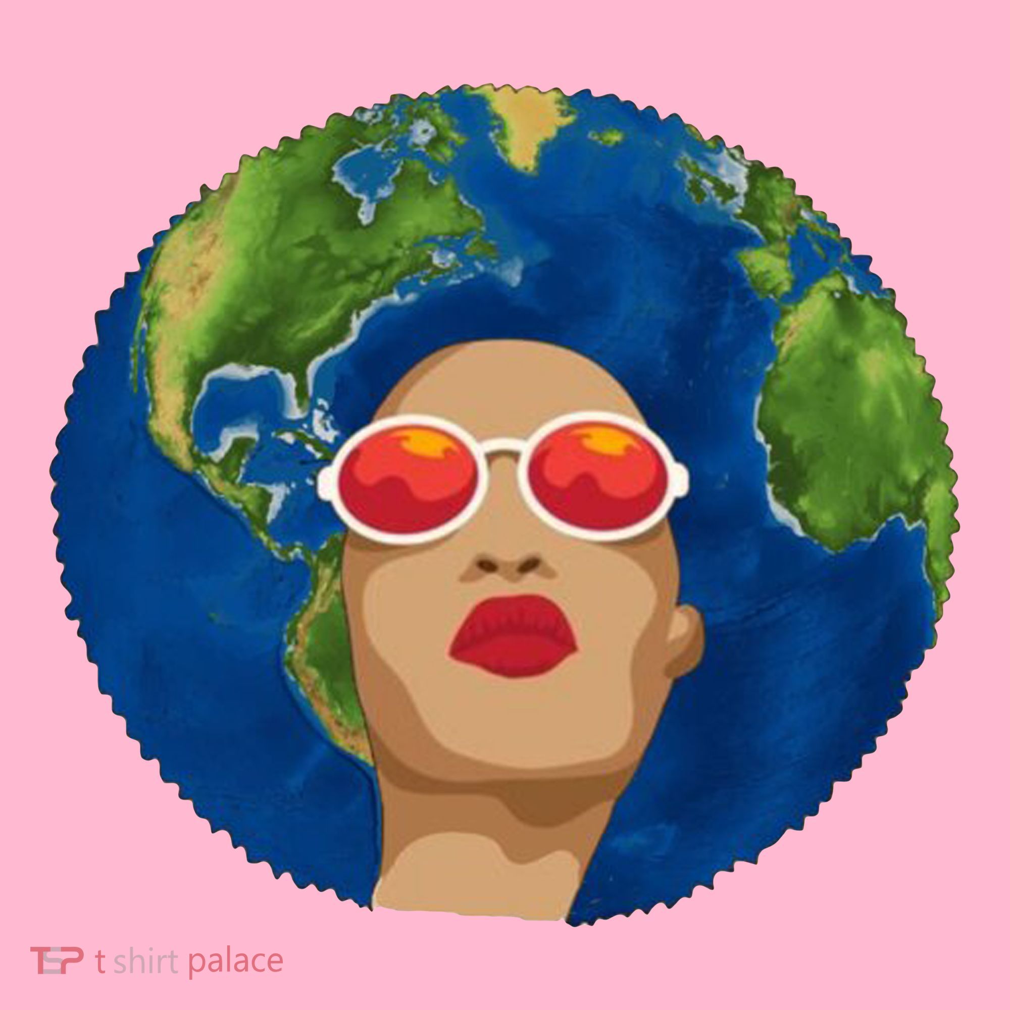 Female Afro Earth Day Women's T-Shirt