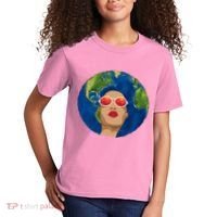 Female Afro Earth Day Kids T-Shirt thumb 2