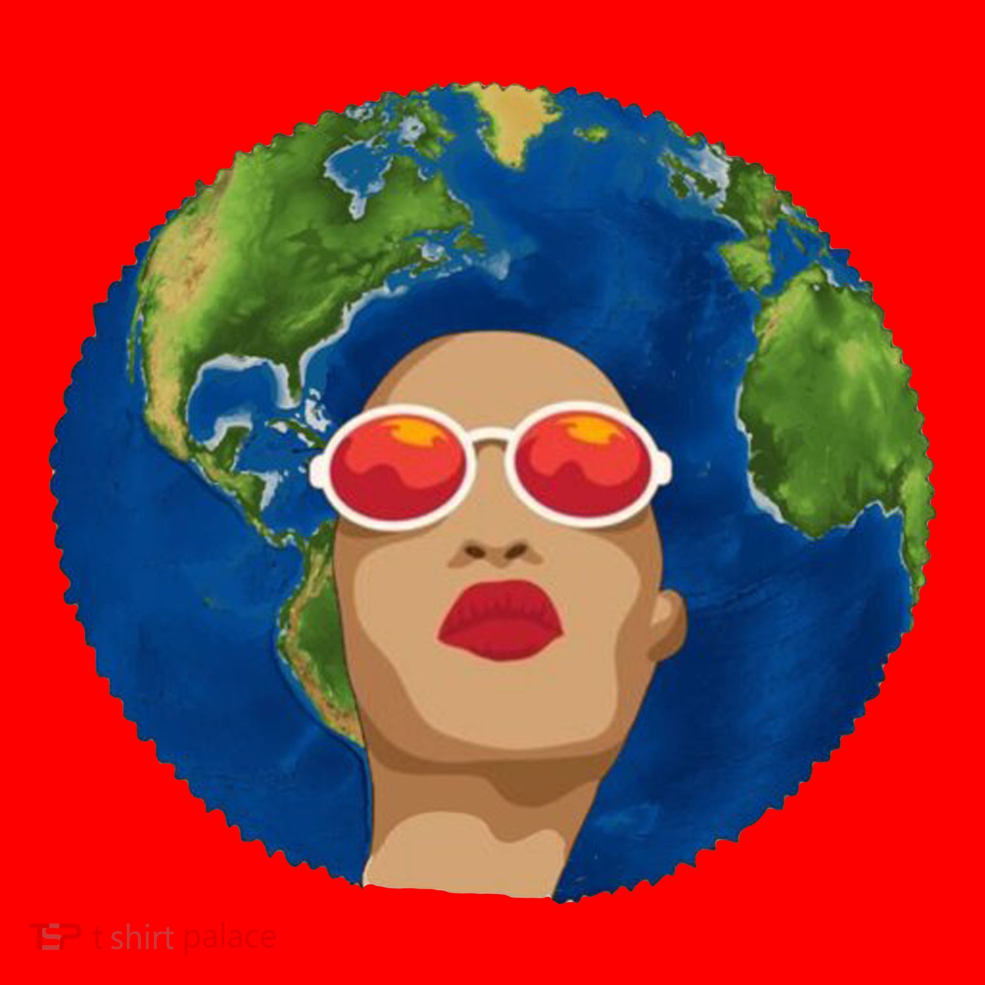 Female Afro Earth Day Santa Hat