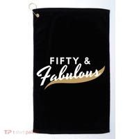Fifty And Fabulous Golf Towel thumb 0
