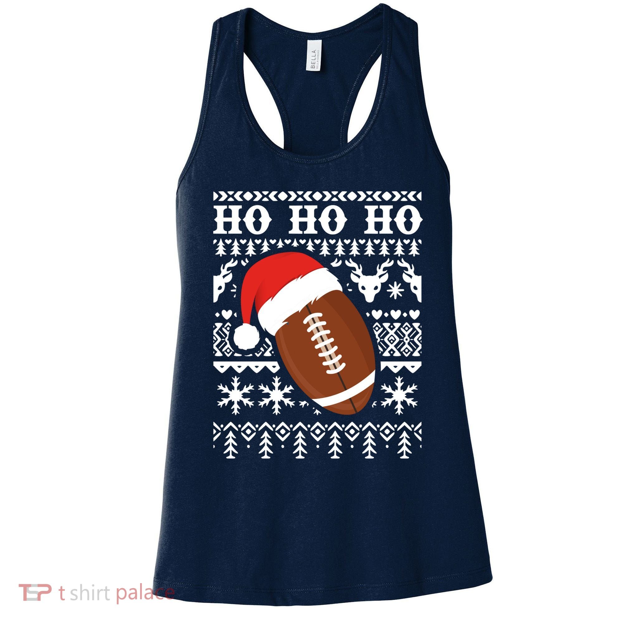 Funny American Football Ugly Christmas Sweater Boy XMAS Women's Tank Top