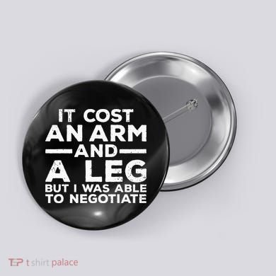 Funny Amputee For Men Women Prosthetic Leg Amputation Joke Button