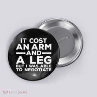 Funny Amputee For Men Women Prosthetic Leg Amputation Joke Button thumb 0
