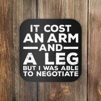 Funny Amputee For Men Women Prosthetic Leg Amputation Joke Coaster thumb 0