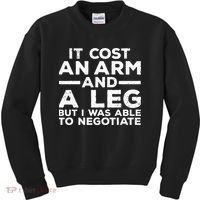 Funny Amputee For Men Women Prosthetic Leg Amputation Joke Kids Sweatshirt thumb 0