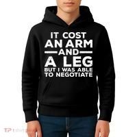 Funny Amputee For Men Women Prosthetic Leg Amputation Joke Kids Hoodie thumb 4