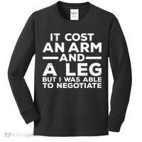 Funny Amputee For Men Women Prosthetic Leg Amputation Joke Kids Long Sleeve Shirt thumb 0