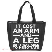 Funny Amputee For Men Women Prosthetic Leg Amputation Joke Tote Bag thumb 0