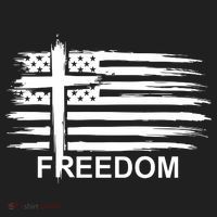 Freedom American Flag Cross Christian Women's Sweatshirt thumb 2