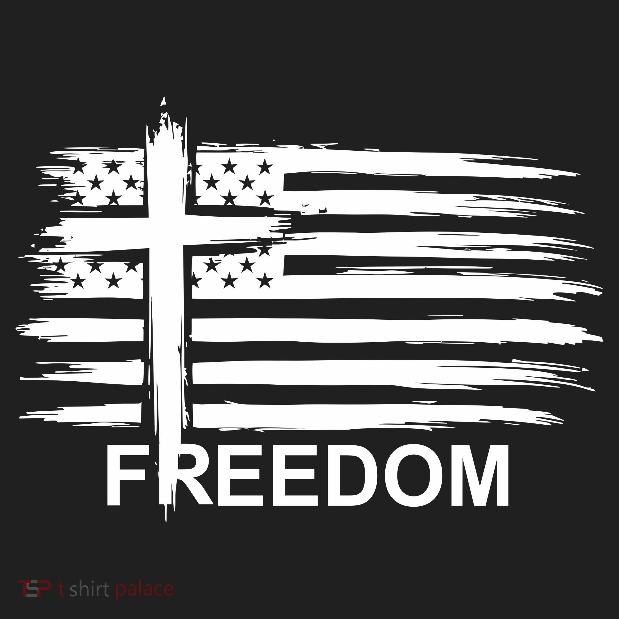 Freedom American Flag Cross Christian Women's Sweatshirt