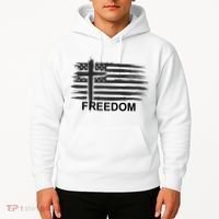 Freedom American Flag Cross Christian Hoodie thumb 2