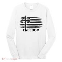 Freedom American Flag Cross Christian Long Sleeve Shirt thumb 0