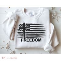Freedom American Flag Cross Christian Sweatshirt thumb 2