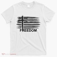 Freedom American Flag Cross Christian T-Shirt thumb 0
