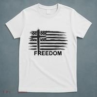 Freedom American Flag Cross Christian T-Shirt thumb 5